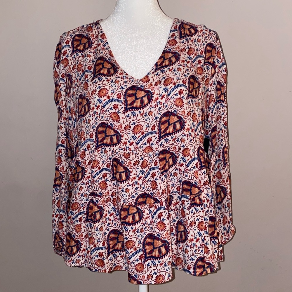Lucky Brand Paisley Print Blouse